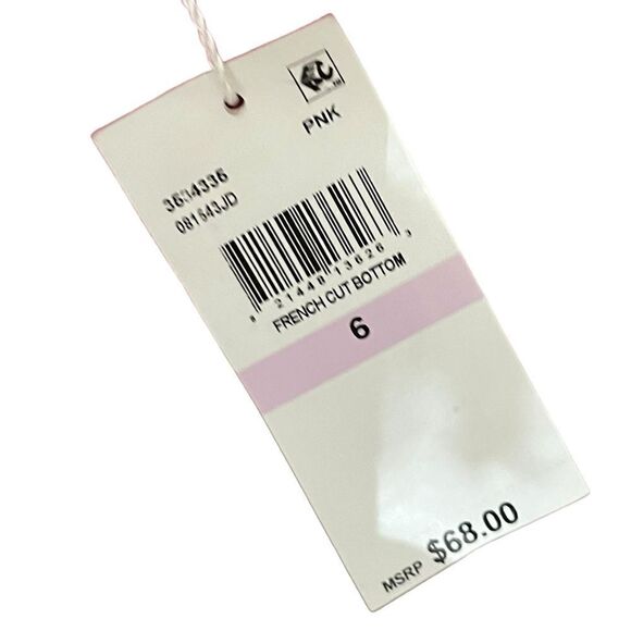 NWT Trina Turk Women’s Pink And Orange French Cut Bikini Swim Bottoms, Size 6 - Picture 5 of 6